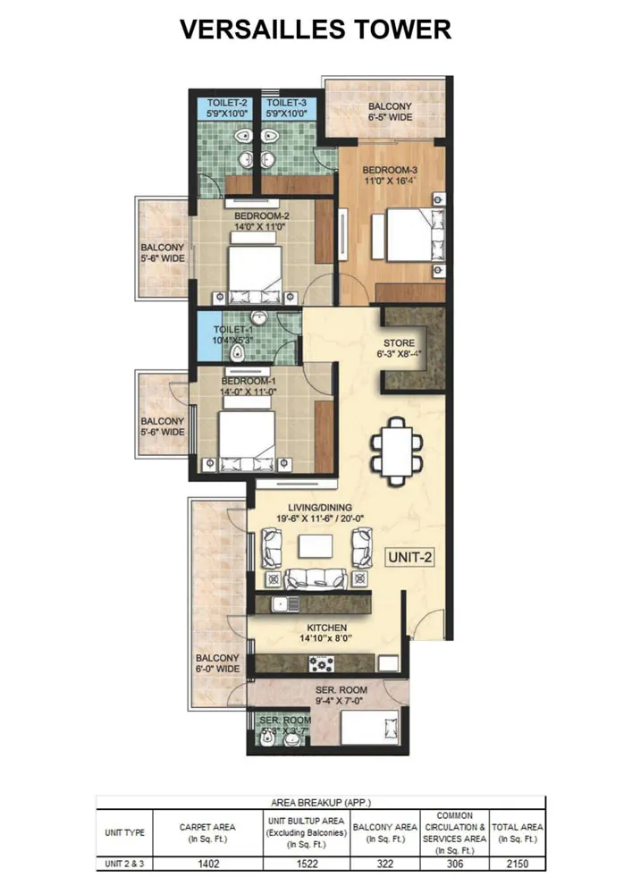 La Prisma floor plan 2