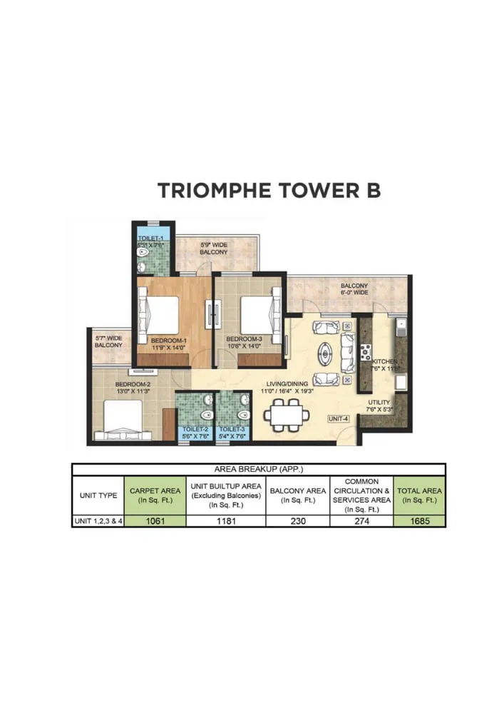 La Prisma floor plan 5